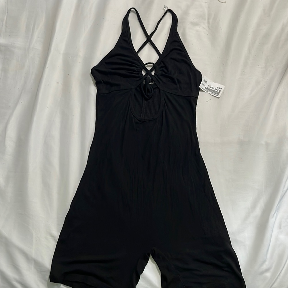 Black cutout jumpsuit